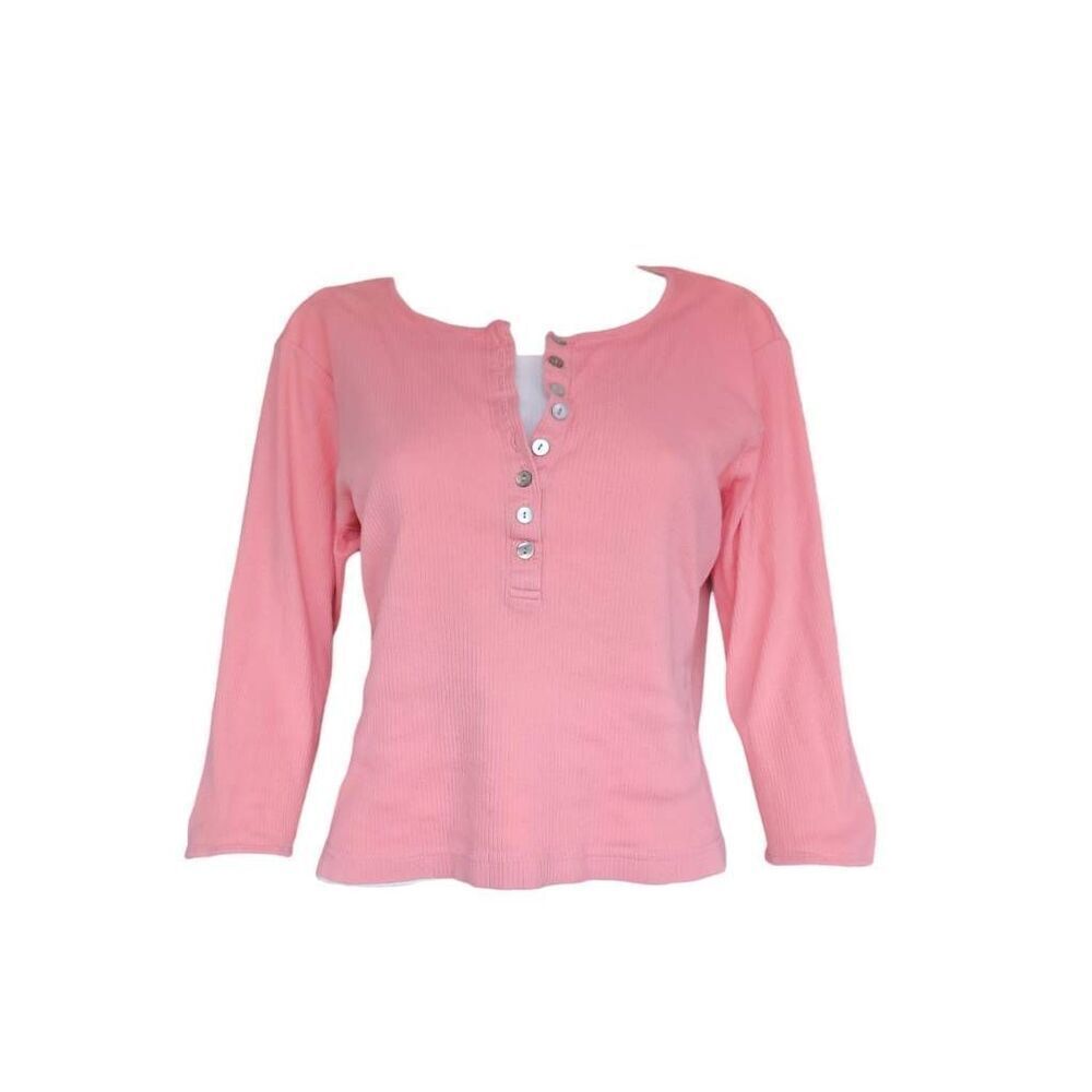 coquette faux-layered henley